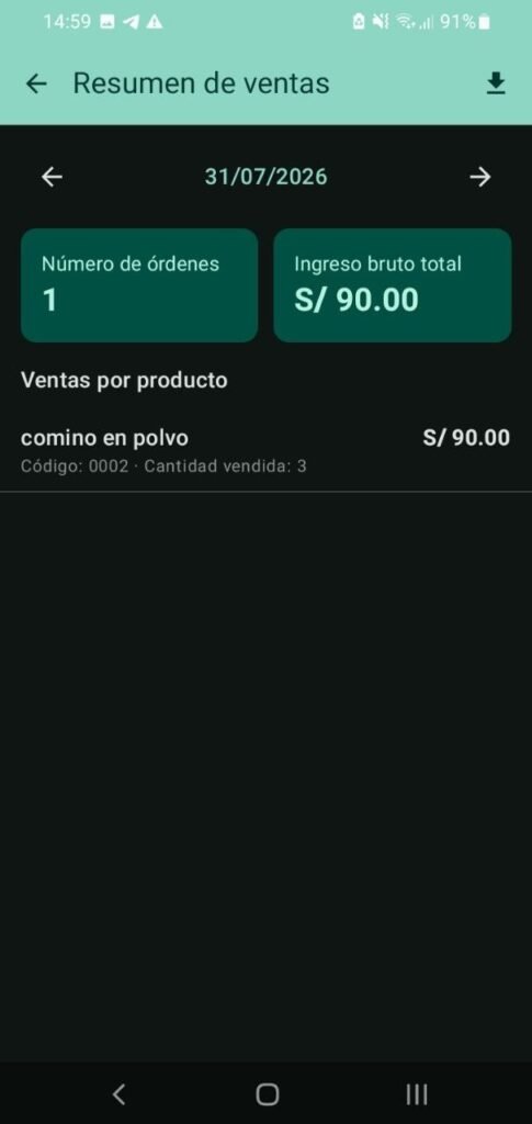 movipost resumen de venta